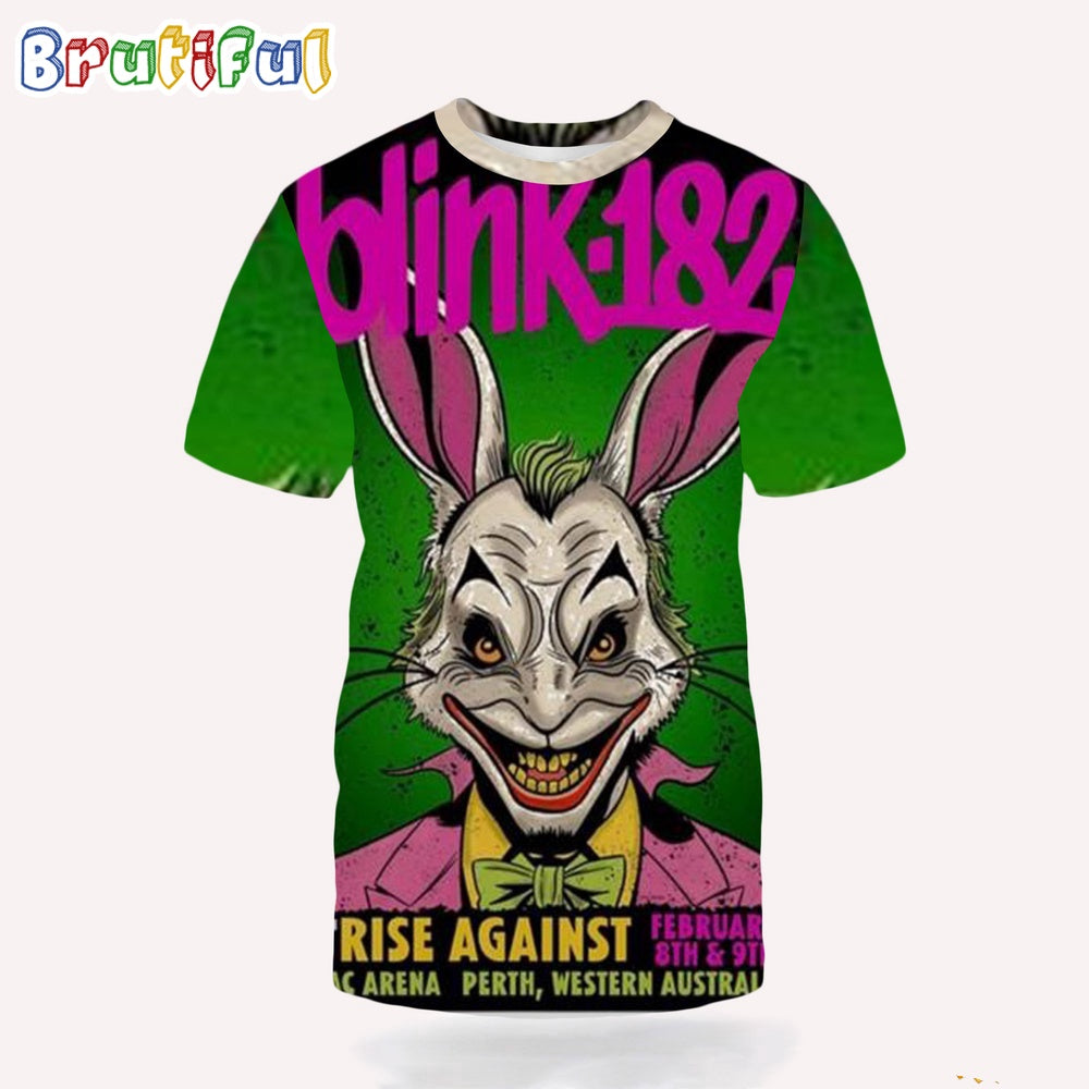 Official Blink-182 RAC Arena Perth WA Feb 8 9 2024 Poster 3D Shirt
