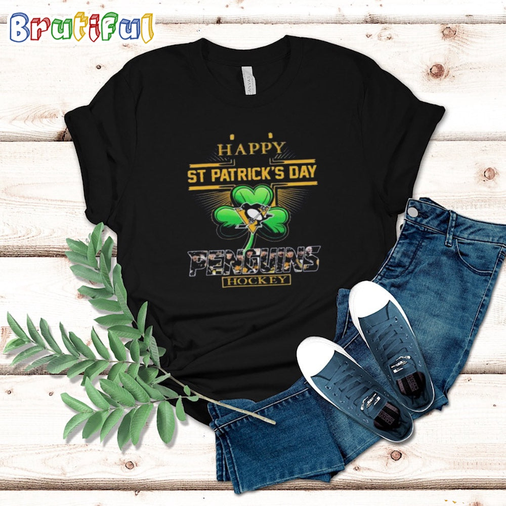 Official Happy St Patrick’s Day NHL Pittsburgh Penguins T Shirt