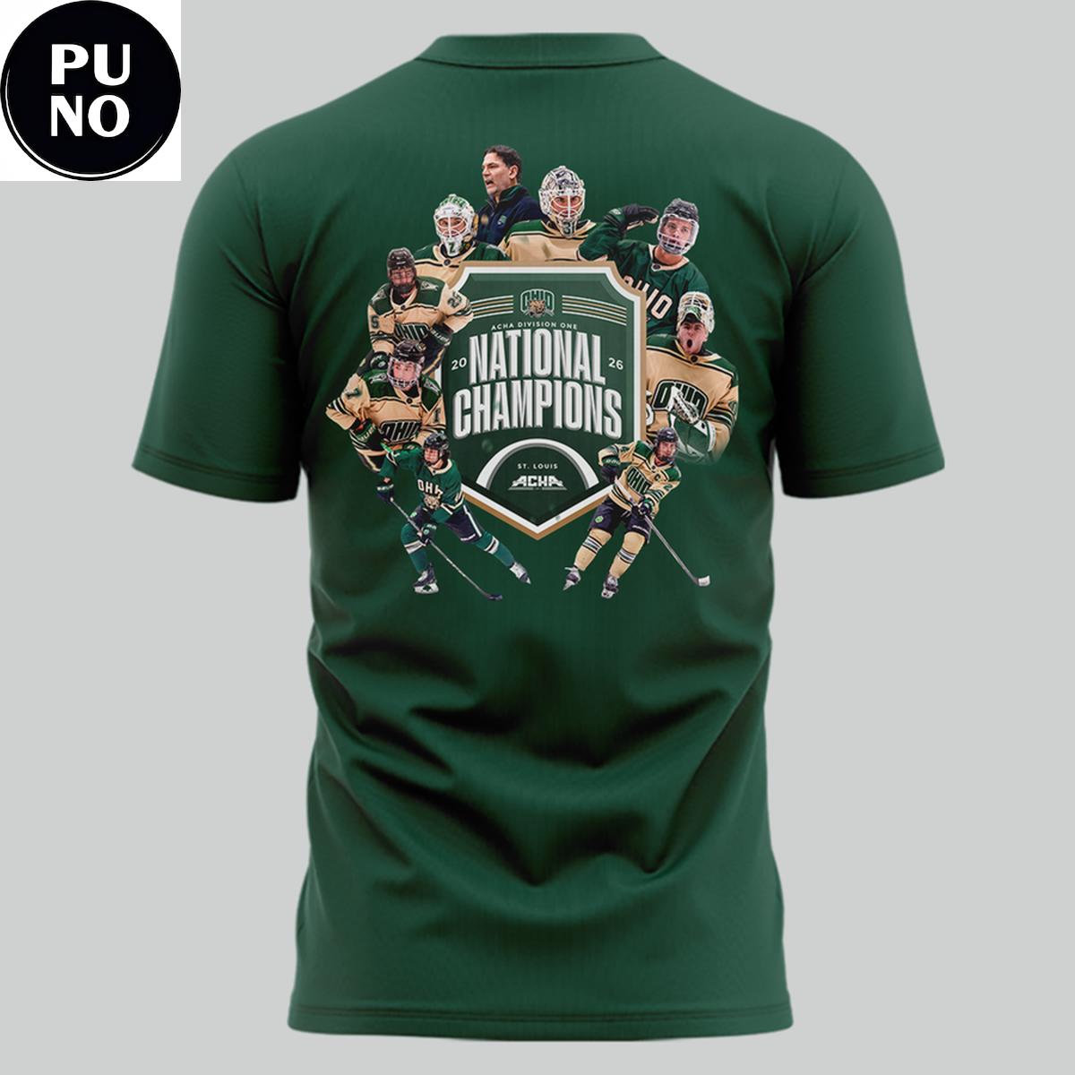 Ohio Bobcats Men’s Ice Hockey National Champions Hoodie T-Shirt