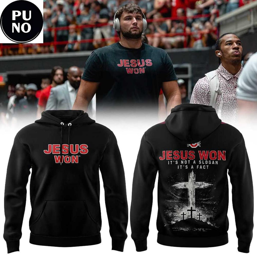 Ohio State Buckeyes 2026 Jesus Won Hoodie T-Shirt
