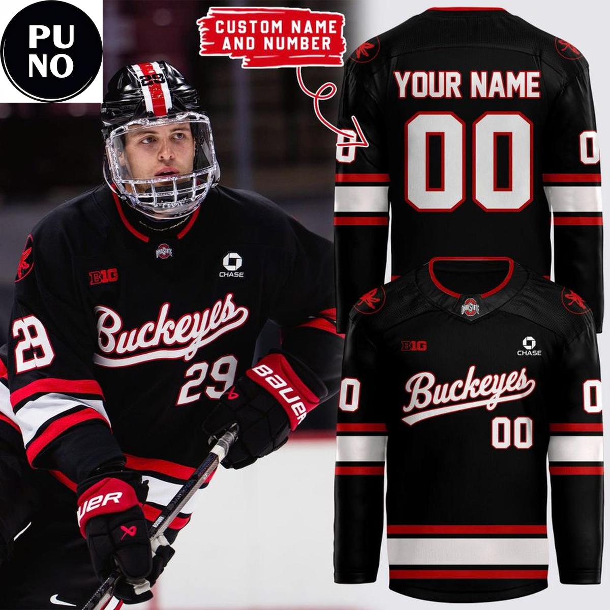 Ohio State Buckeyes 2026 Personalized Hockey Jersey