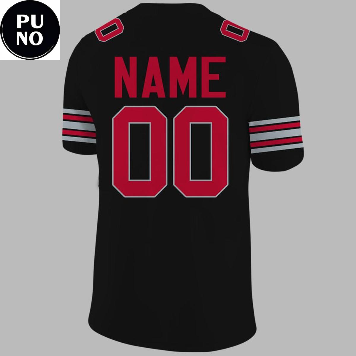 Ohio State Buckeyes Back in Black 2026 Personalized Football Jersey