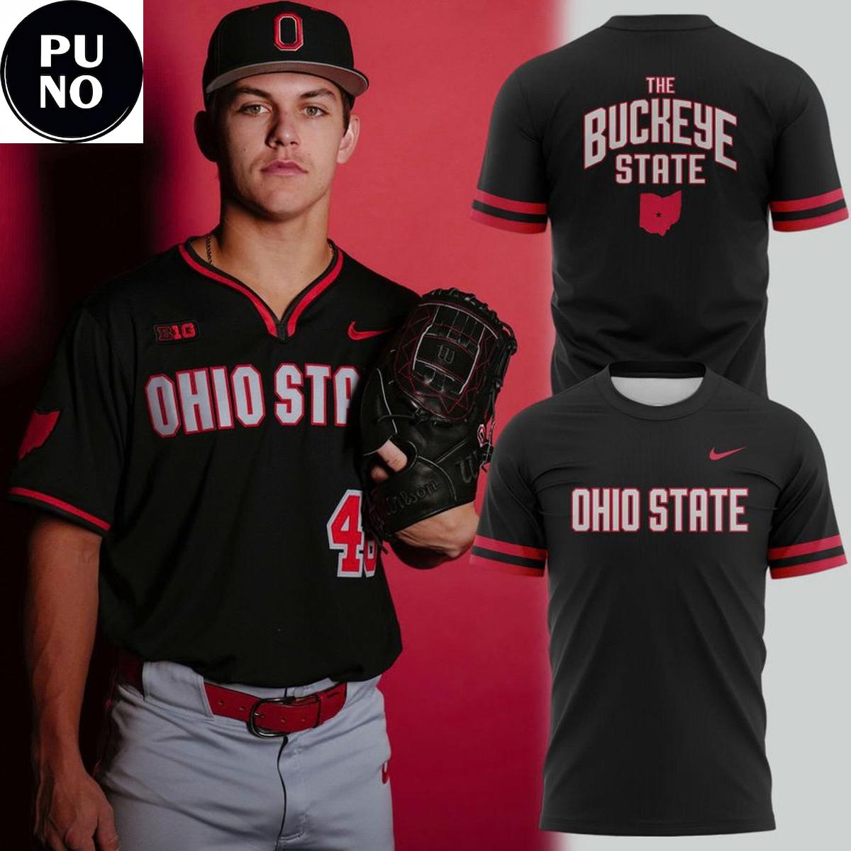 Ohio State Buckeyes Baseball Stealth Black 2026 Hoodie T-Shirt
