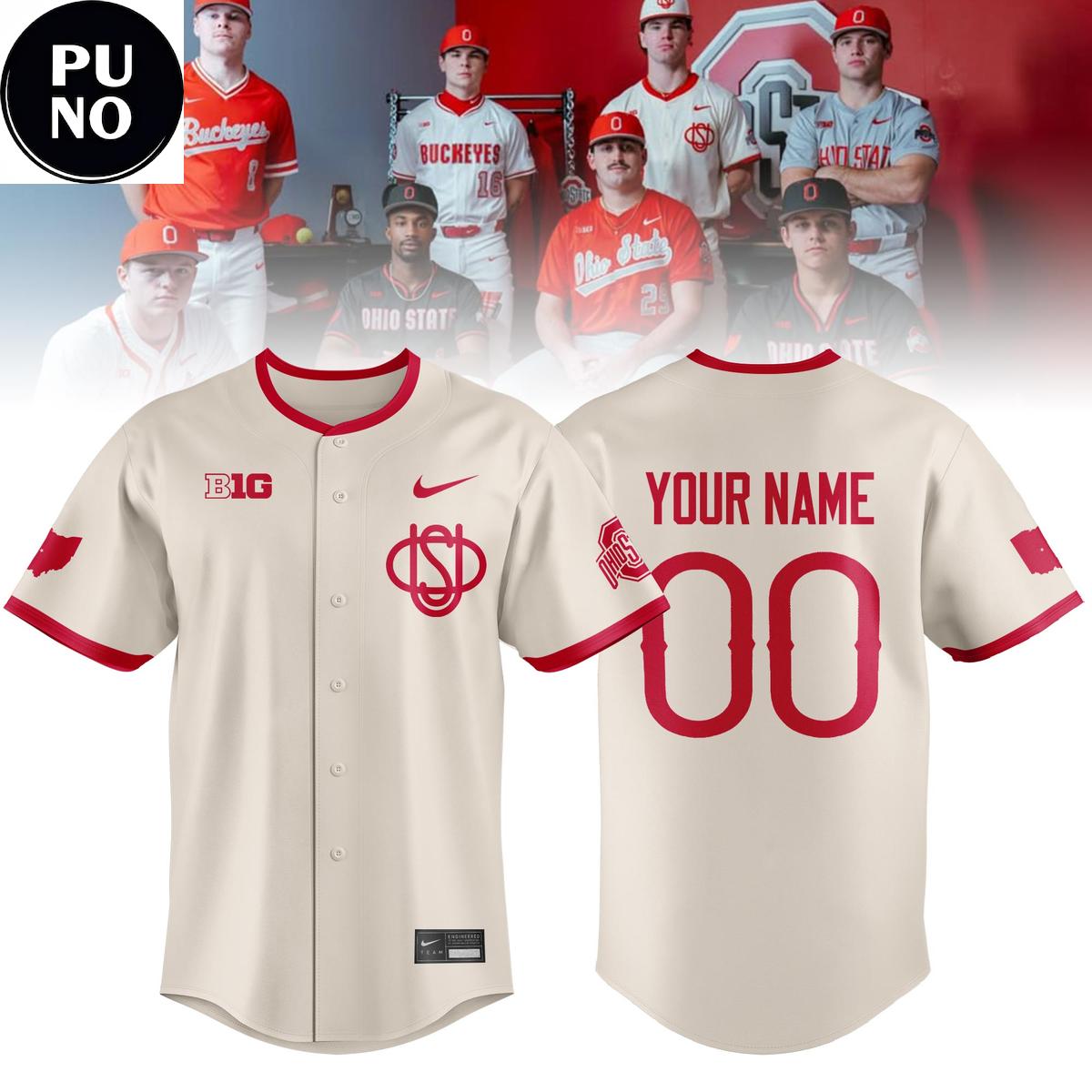 Ohio State Buckeyes Replica 2026 Personalized Baseball Jersey