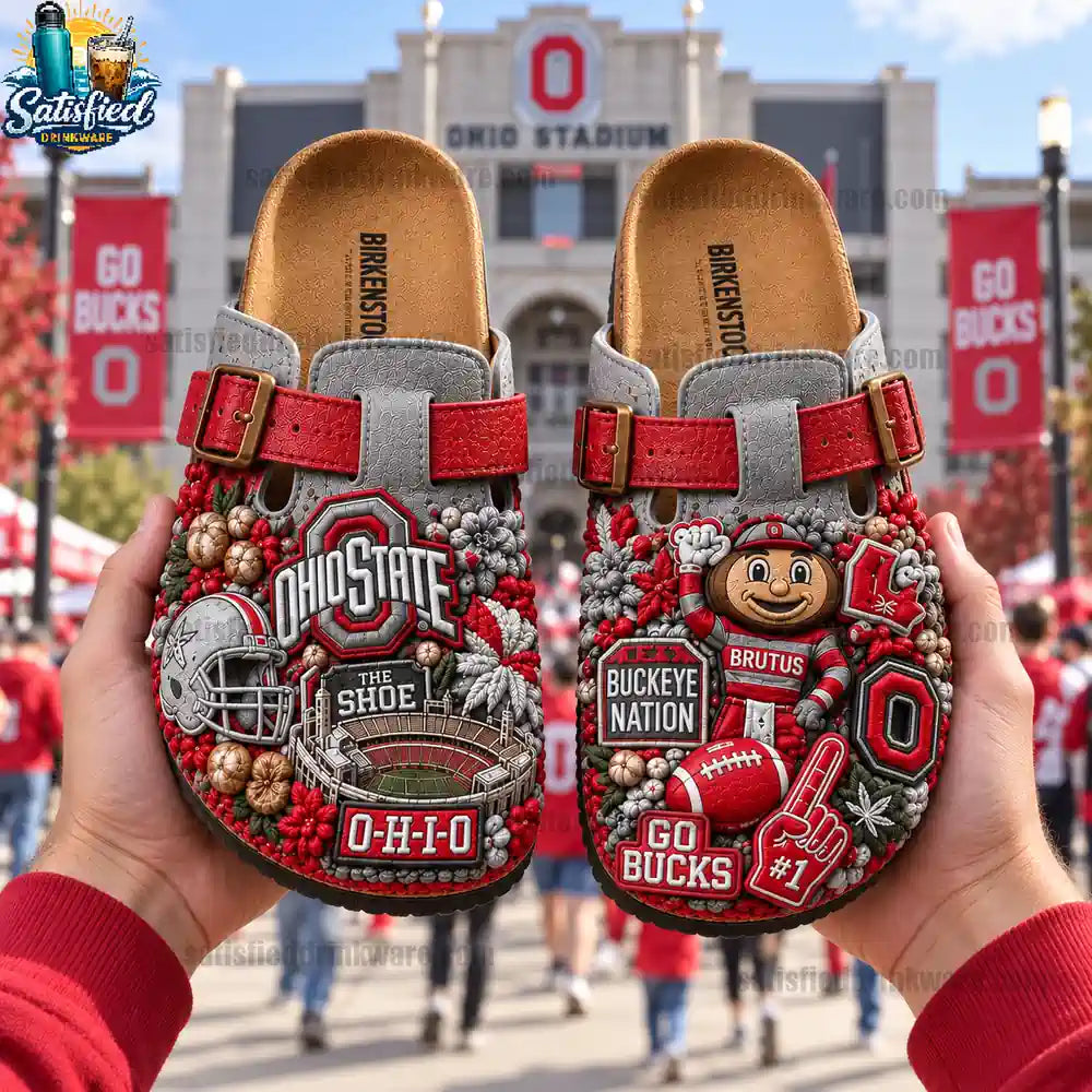 Ohio State Buckeyes Suede Clogs