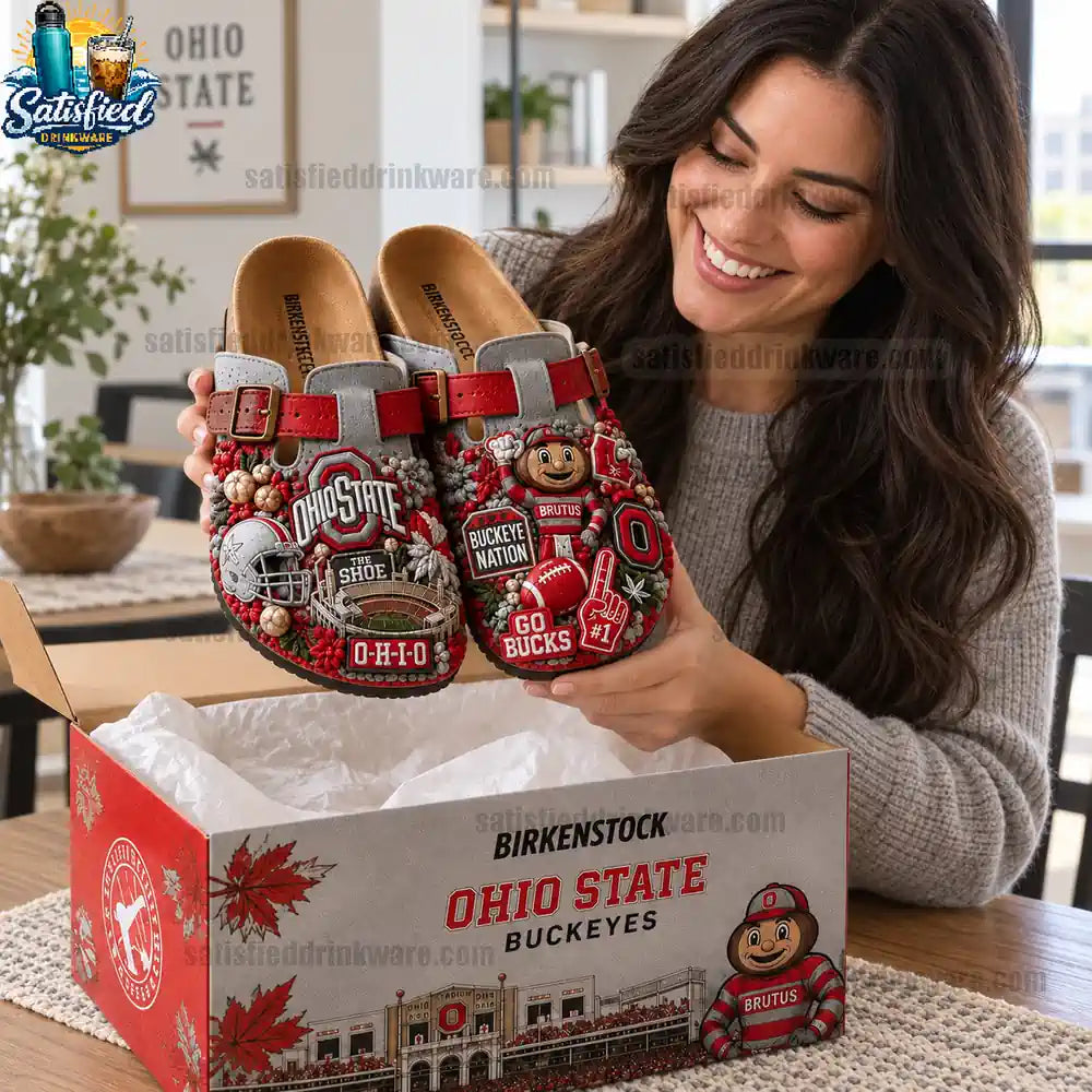 Ohio State Buckeyes Suede Clogs