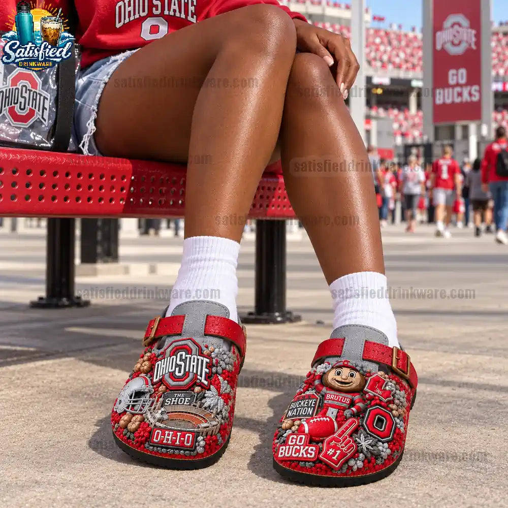 Ohio State Buckeyes Suede Clogs