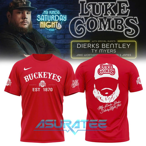 Ohio State Buckeyes x Luke Combs My Kinda Saturday Night Tour Shirt