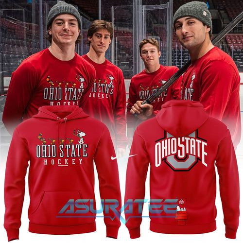 Ohio State Men’s Hockey Peanuts Night 2025 Hoodie Set