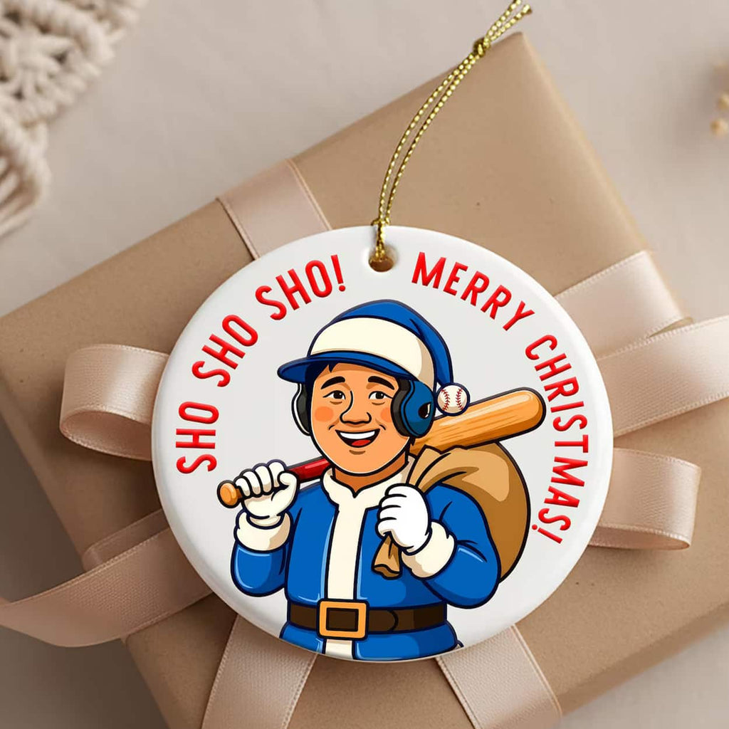 Ohtani Sho Sho Sho Merry Christmas Ornament