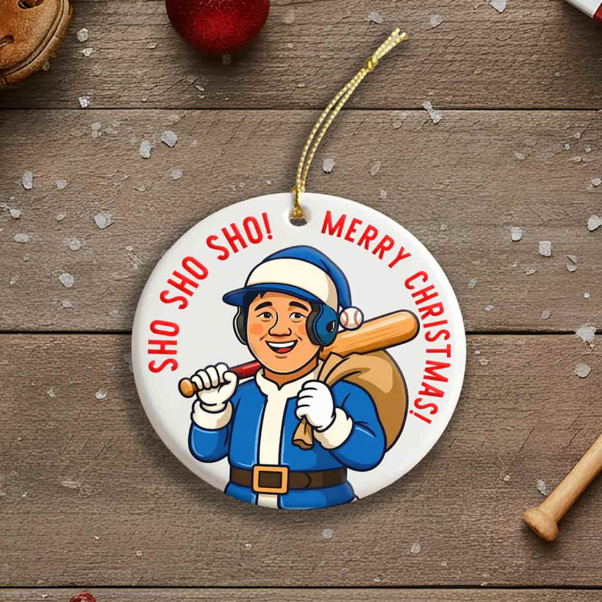 Ohtani Sho Sho Sho Merry Christmas Ornament