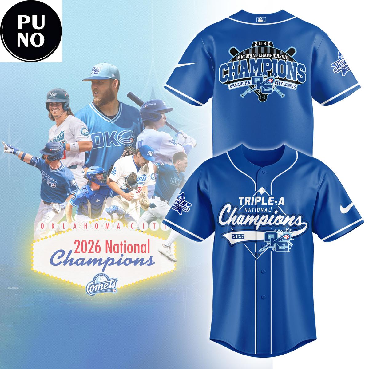 Oklahoma City Comets 2026 Triple-A National Champions Baseball Jersey