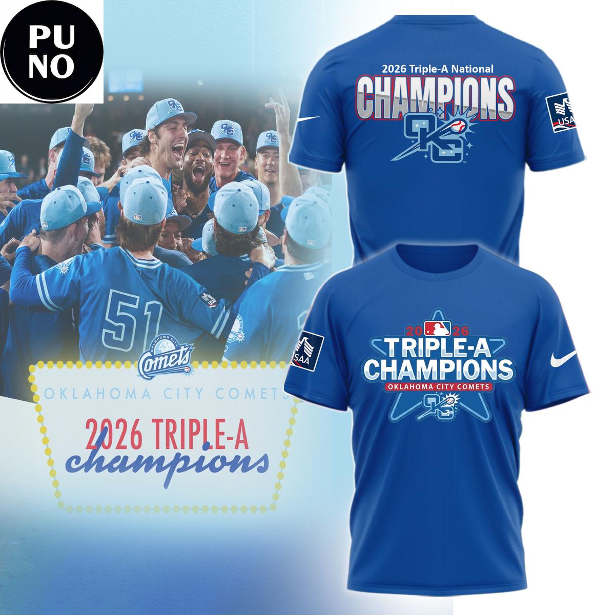 Oklahoma City Comets 2026 Triple-A National Champions T-Shirt