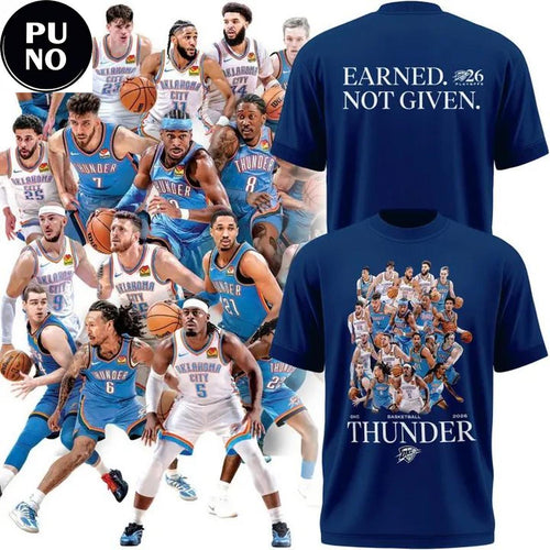 Oklahoma City Thunder 2026 Playoffs Earned Not Given Locker Room T-Shirt