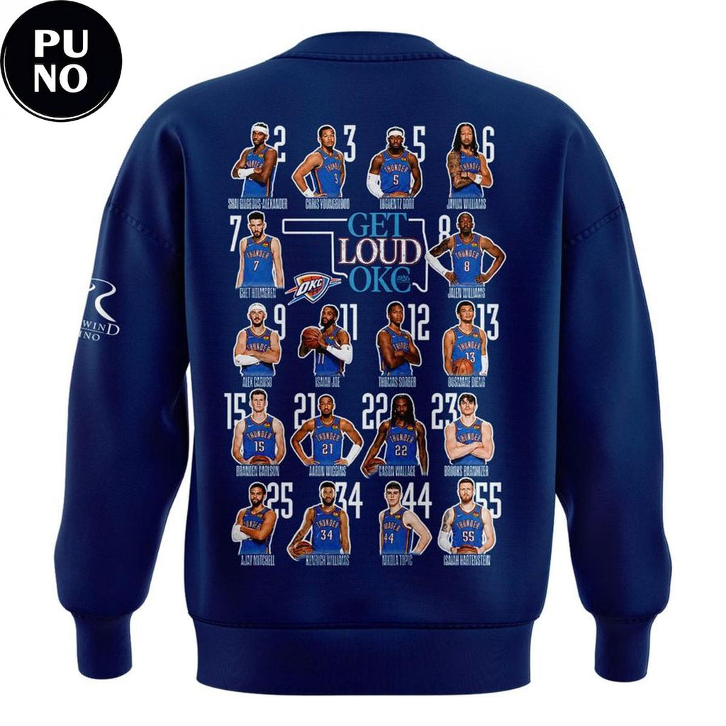 Oklahoma City Thunder 2026 Playoffs Round 2 Game 2 Get Lound OKC Hoodie Shirt