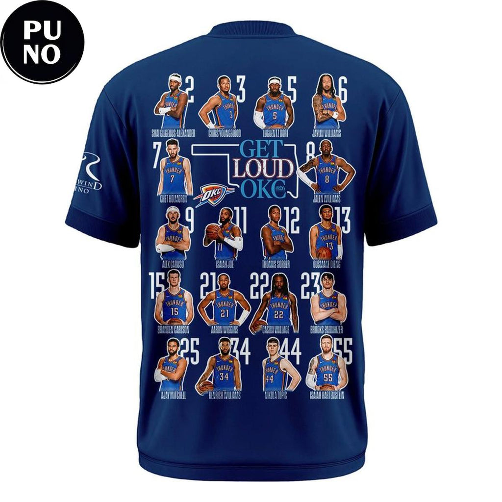Oklahoma City Thunder 2026 Playoffs Round 2 Game 2 Get Lound OKC Hoodie Shirt