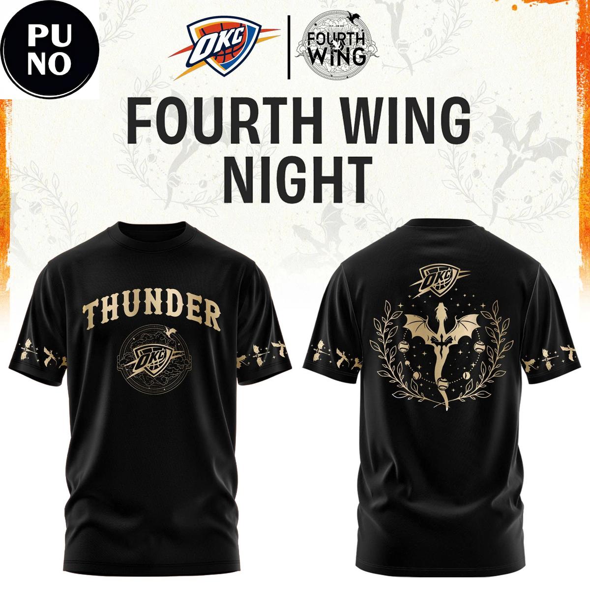 Oklahoma City Thunder x Fourth Wings Night 2026 Hoodie T-Shirt
