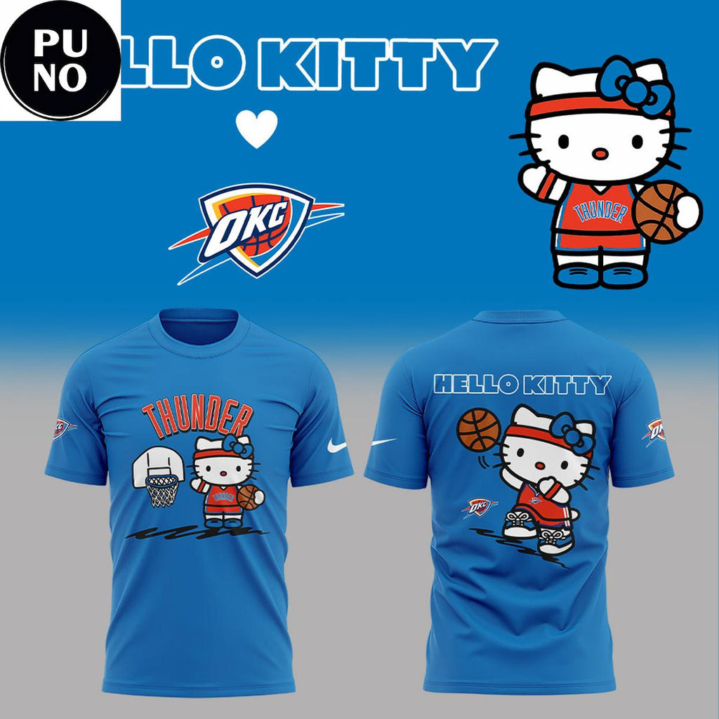 Oklahoma City Thunder x Hello Kitty Basketball Game Night 2026 Hoodie T-Shirt
