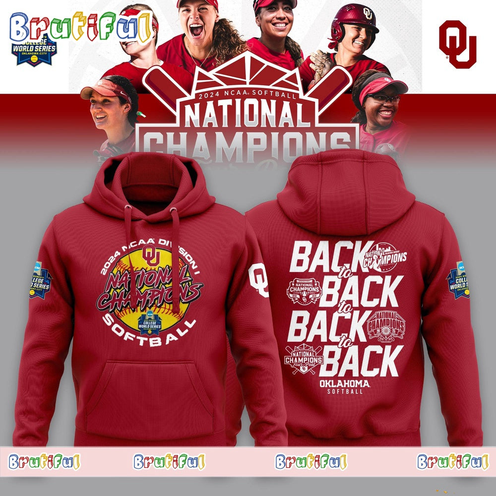 Oklahoma Sooners 2024 NCAA Softball Women’s College World Series Champions Locker Room Hoodie T-Shirt