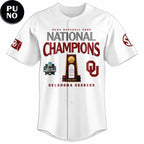 Oklahoma Sooners 2026 NCAA National Champions Roster Baseball Jersey