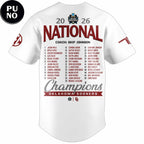 Oklahoma Sooners 2026 NCAA National Champions Roster Baseball Jersey