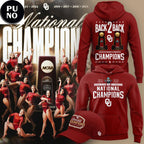 Oklahoma Sooners 2026 Women’s Gymnastics National Champions Back2Back Hoodie Shirt