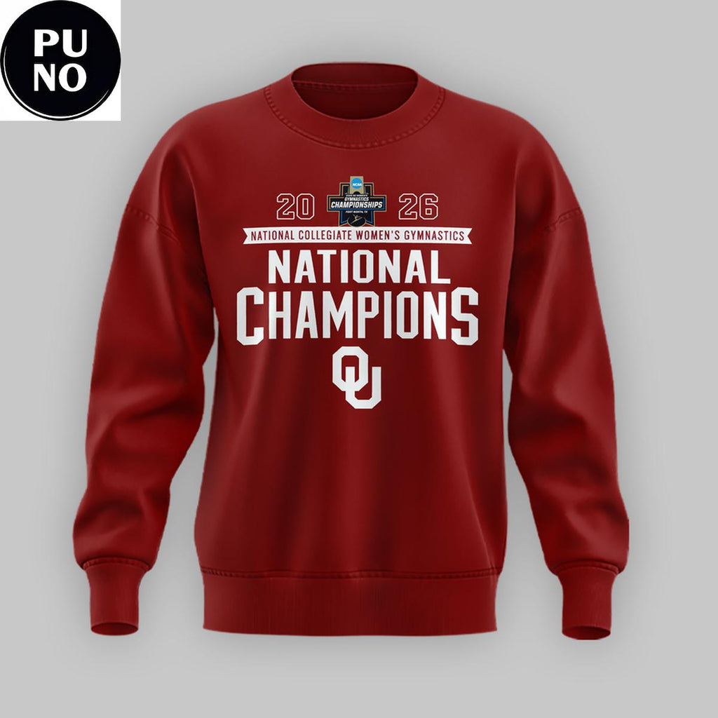 Oklahoma Sooners 2026 Women’s Gymnastics National Champions Back2Back Hoodie Shirt
