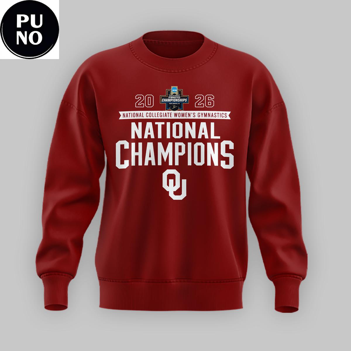 Oklahoma Sooners 2026 Women’s Gymnastics National Champions Back2Back Hoodie Shirt