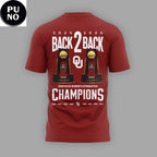 Oklahoma Sooners 2026 Women’s Gymnastics National Champions Back2Back Hoodie Shirt