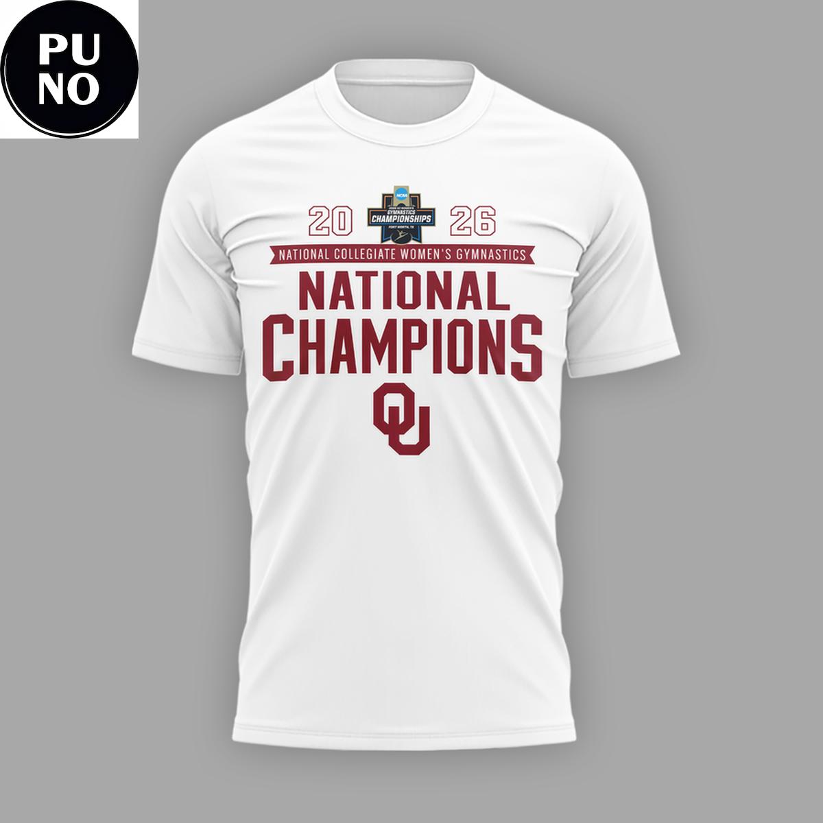 Oklahoma Sooners 2026 Women’s Gymnastics National Champions Back2Back Hoodie Shirt