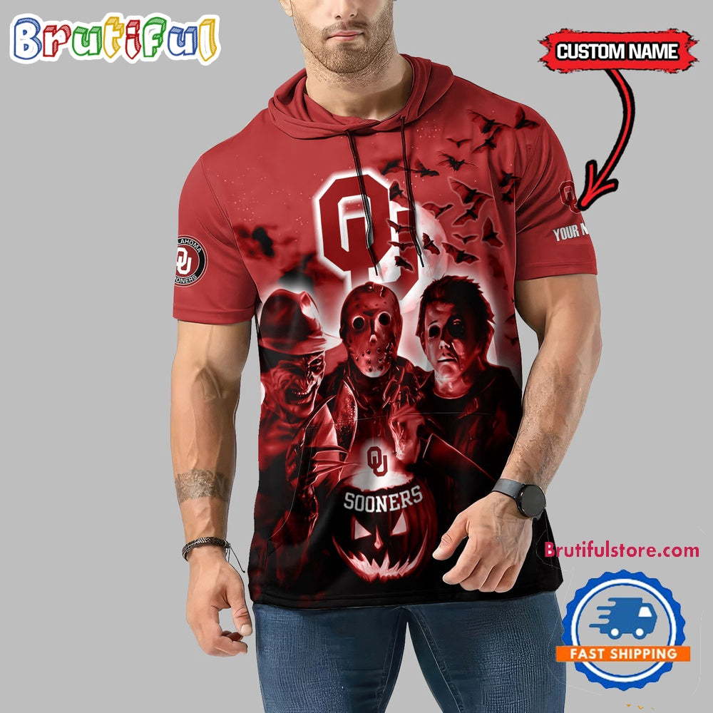 Oklahoma Sooners Horror Characters Essential Halloween Sleeveless Hoodie