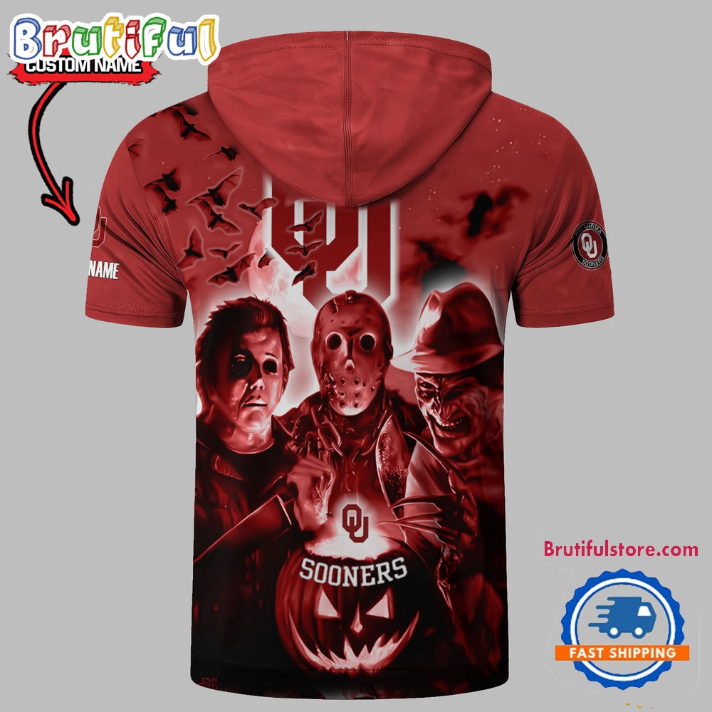 Oklahoma Sooners Horror Characters Essential Halloween Sleeveless Hoodie