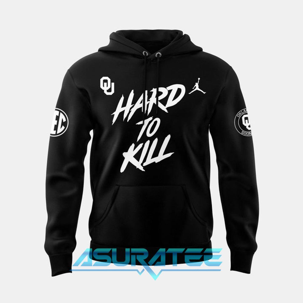 Oklahoma Sooners NCAA “Hard To Kill” Special Black Hoodie Set