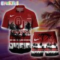 Oklahoma Sooners Palm Tree Summer Hawaiian Shirt, NCAA Sport Summer Hawaiian Set, Summer Beach Short
