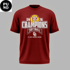 Oklahoma Sooners Softball 2026 Back-to-Back SEC Regular Season Champions Hoodie Shirt