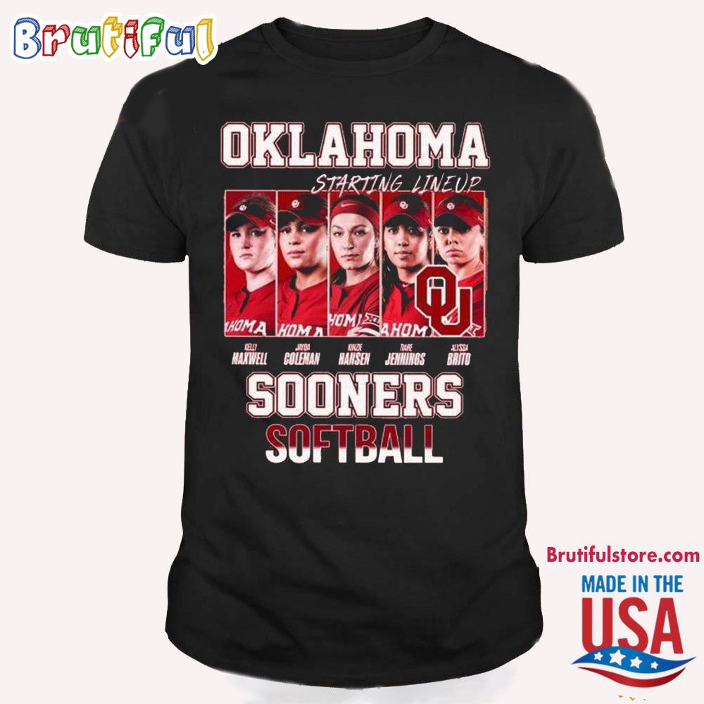 Oklahoma Sooners Starting Lineup Softball 2024 T Shirt