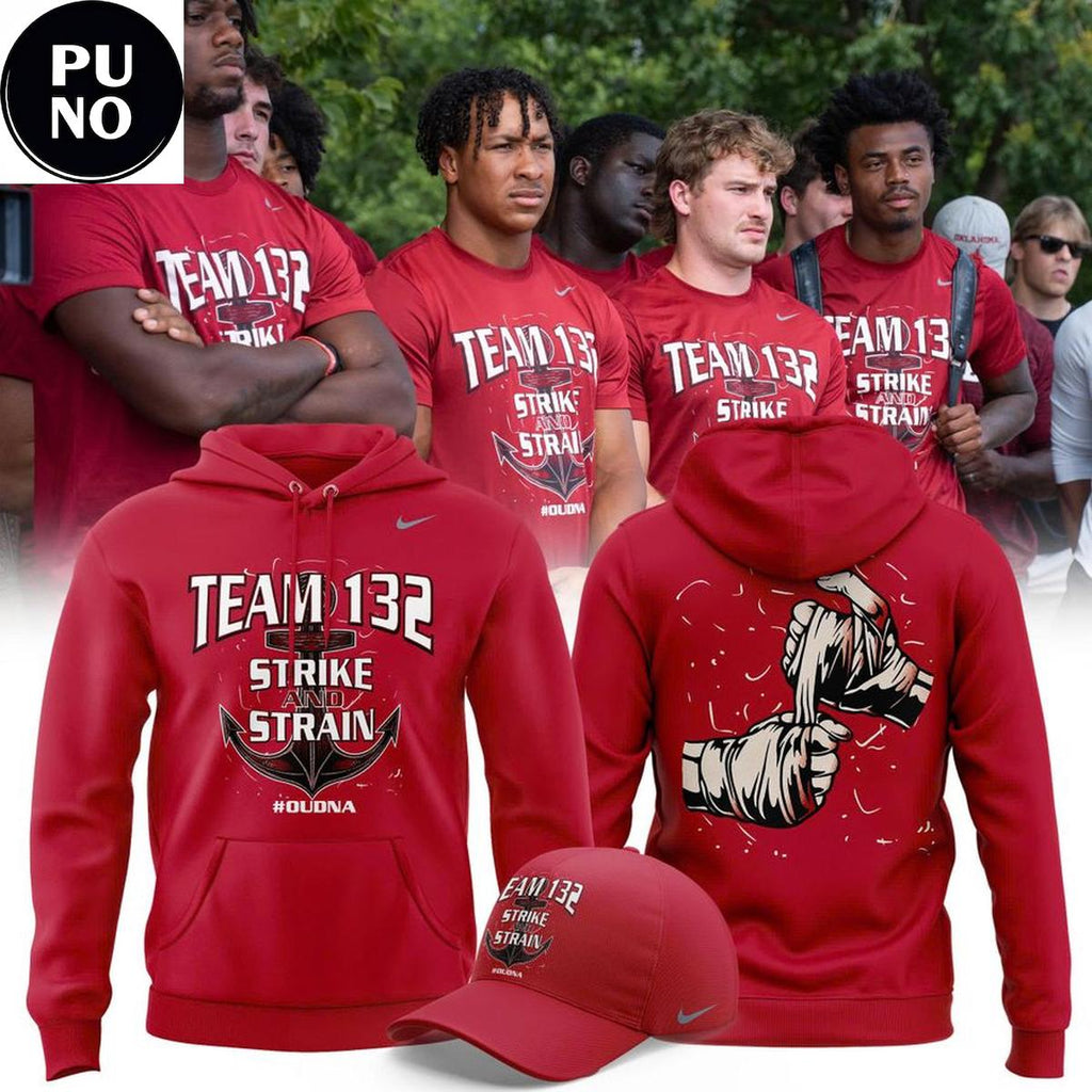 Oklahoma Sooners Team 132 Strike and Strain 2026 Hoodie T-Shirt