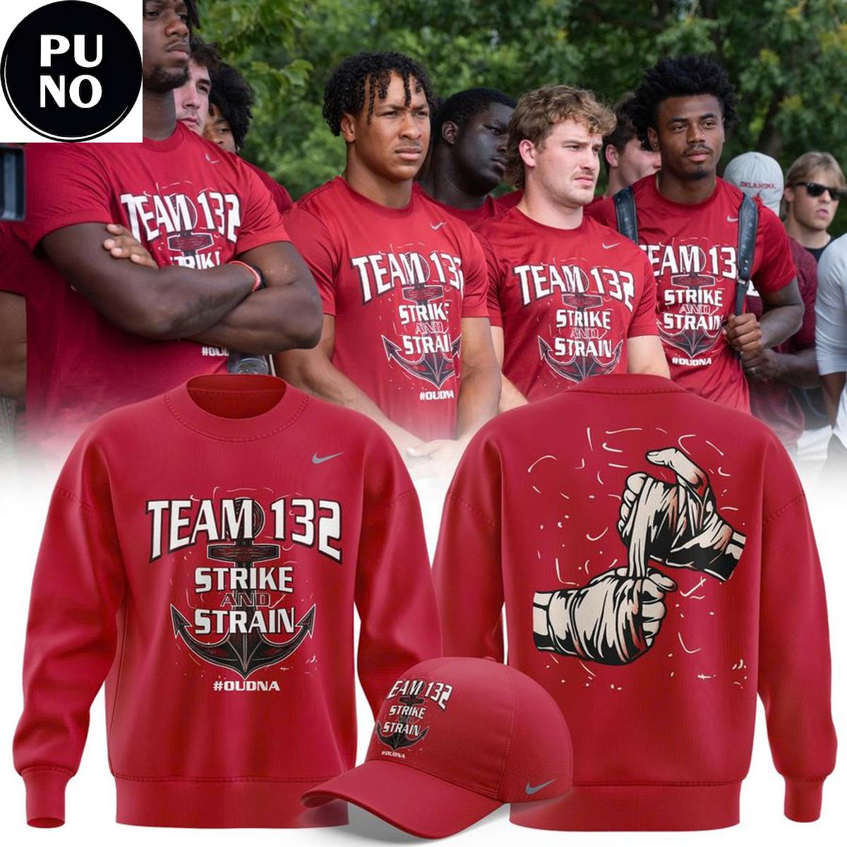 Oklahoma Sooners Team 132 Strike and Strain 2026 Hoodie T-Shirt