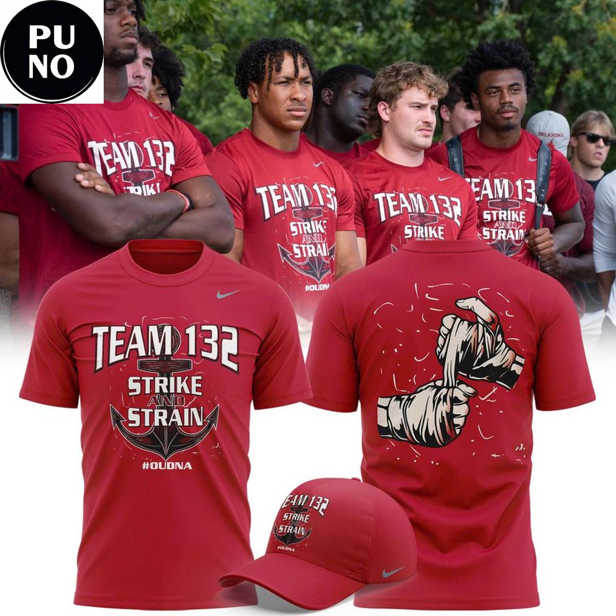 Oklahoma Sooners Team 132 Strike and Strain 2026 Hoodie T-Shirt