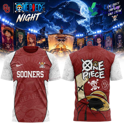 Oklahoma Sooners x One Piece Night 2026 Graphic T-Shirt