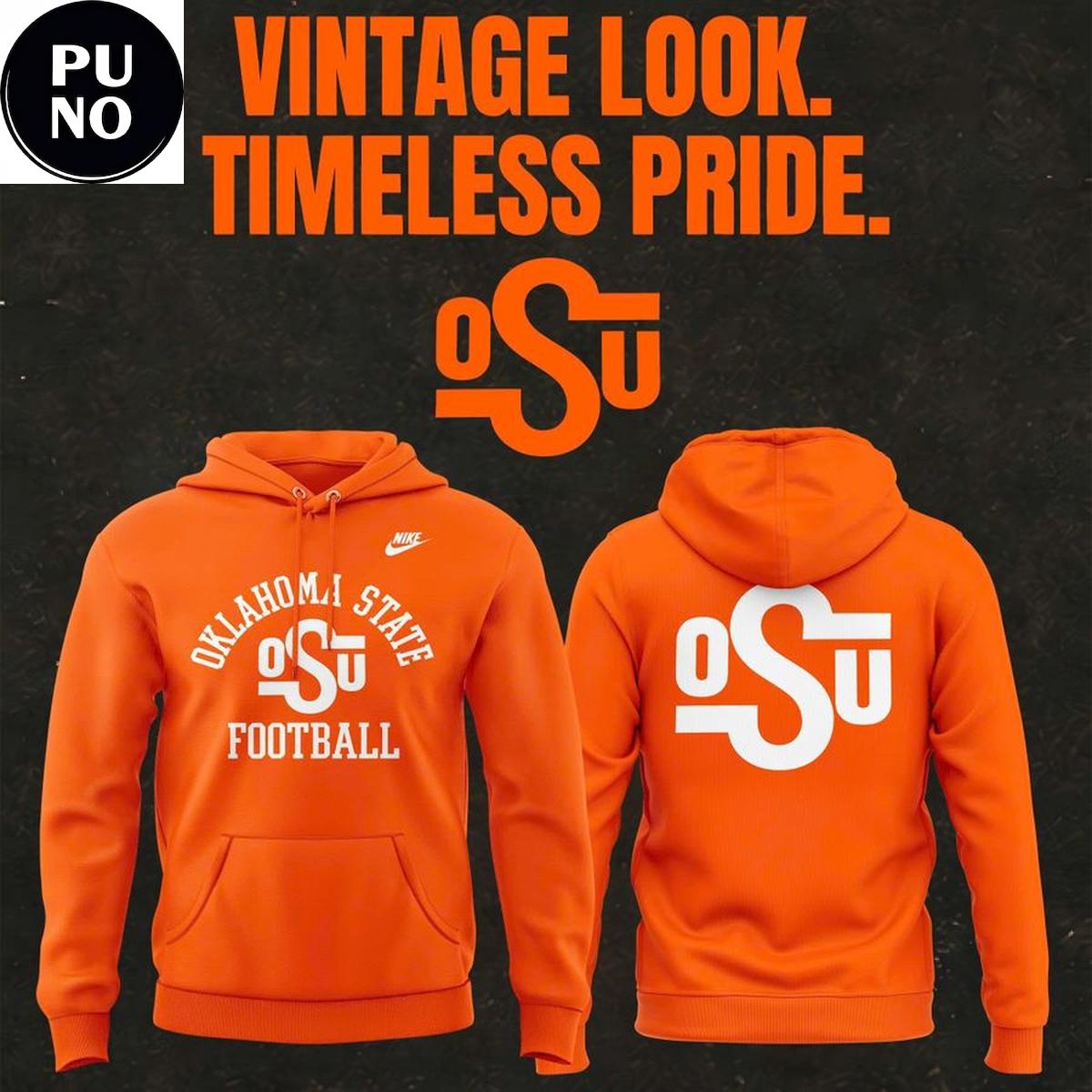 Oklahoma State Cowboys 2026 Vintage Look Timeless Hoodie T-Shirt