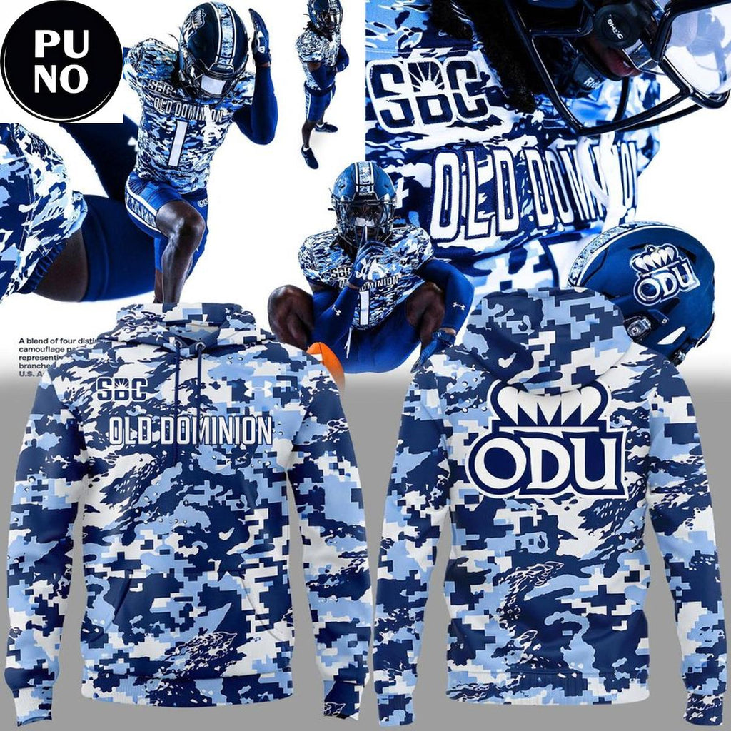 Old Dominion Monarchs Football 2026 Camo Hoodie T-Shirt