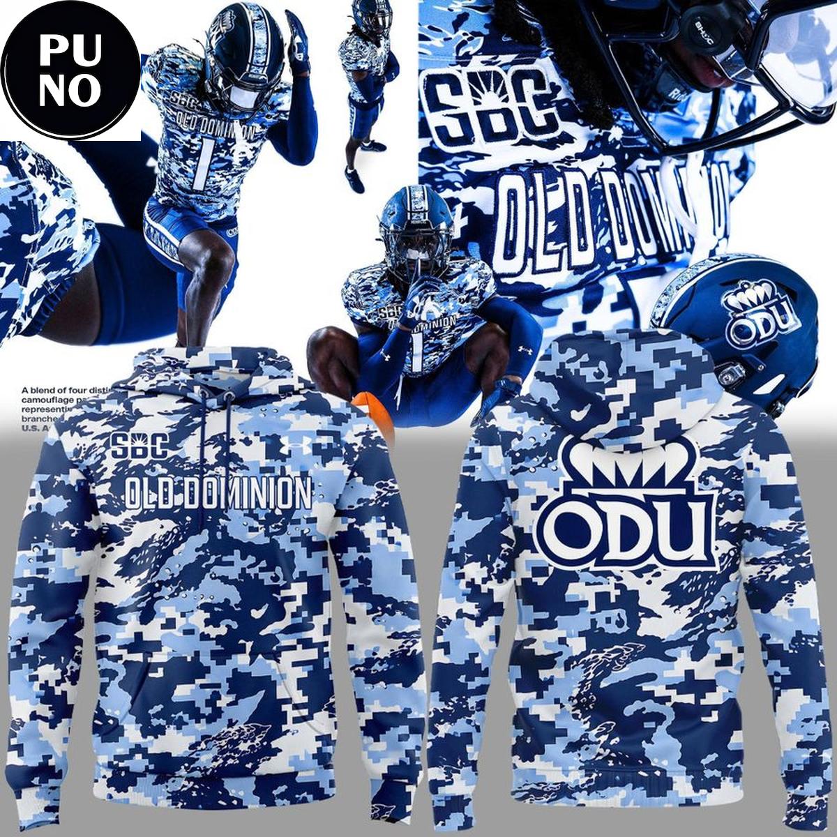 Old Dominion Monarchs Football 2026 Camo Hoodie T-Shirt