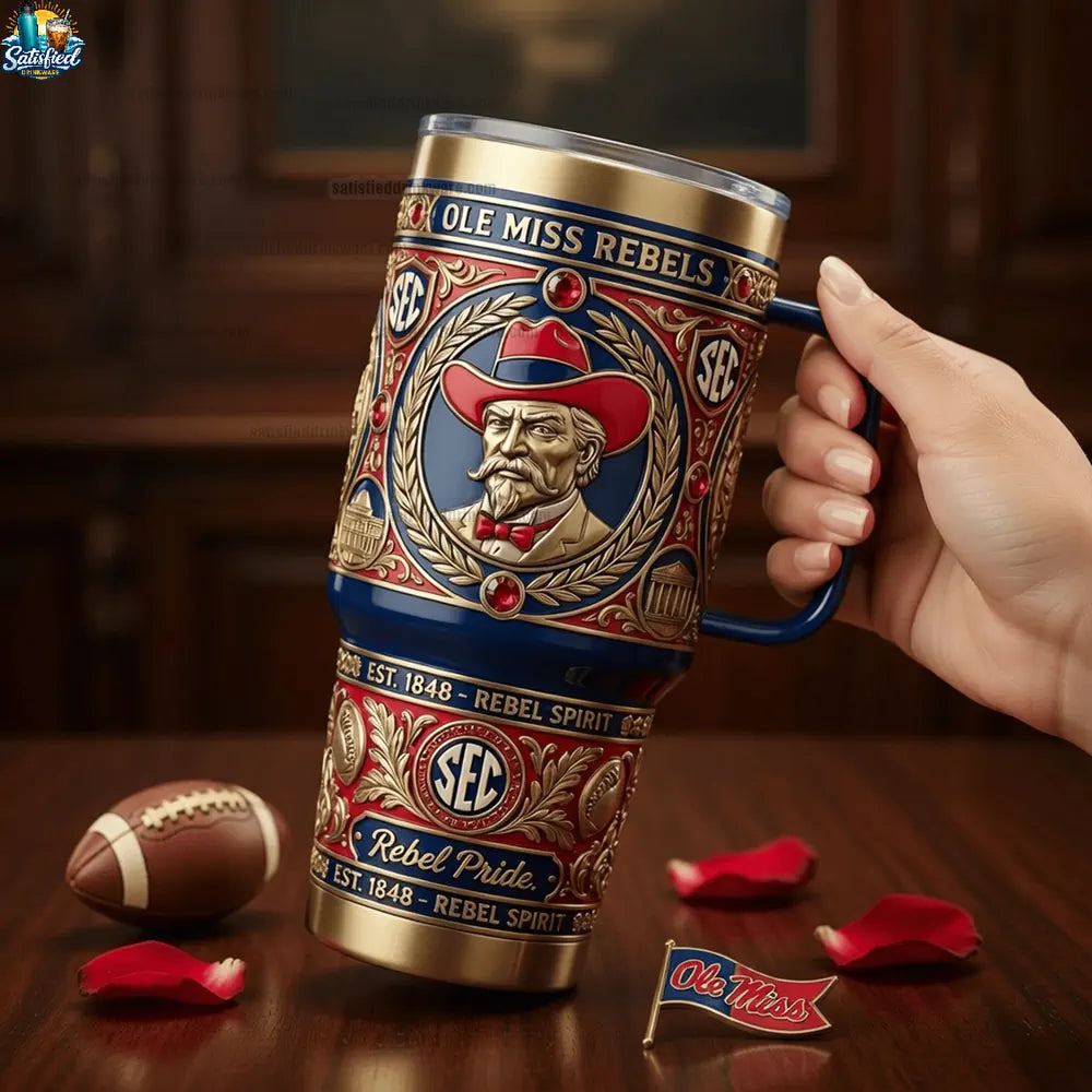 Ole Miss Rebels 40oz Yeti Tumbler With Handle