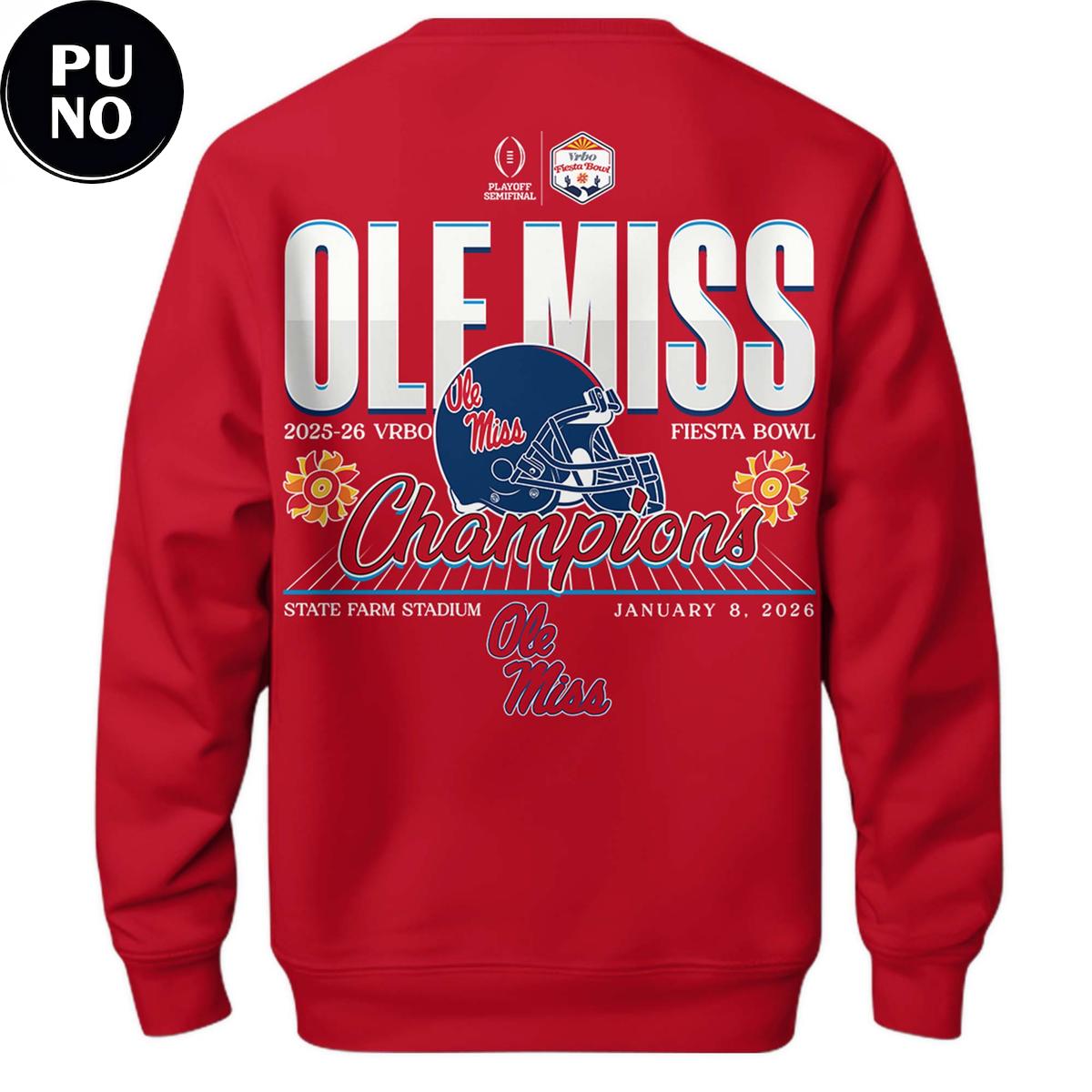 Ole Miss Rebels Vrbo Fiesta Bowl Champions 2026 Hoodie Shirt