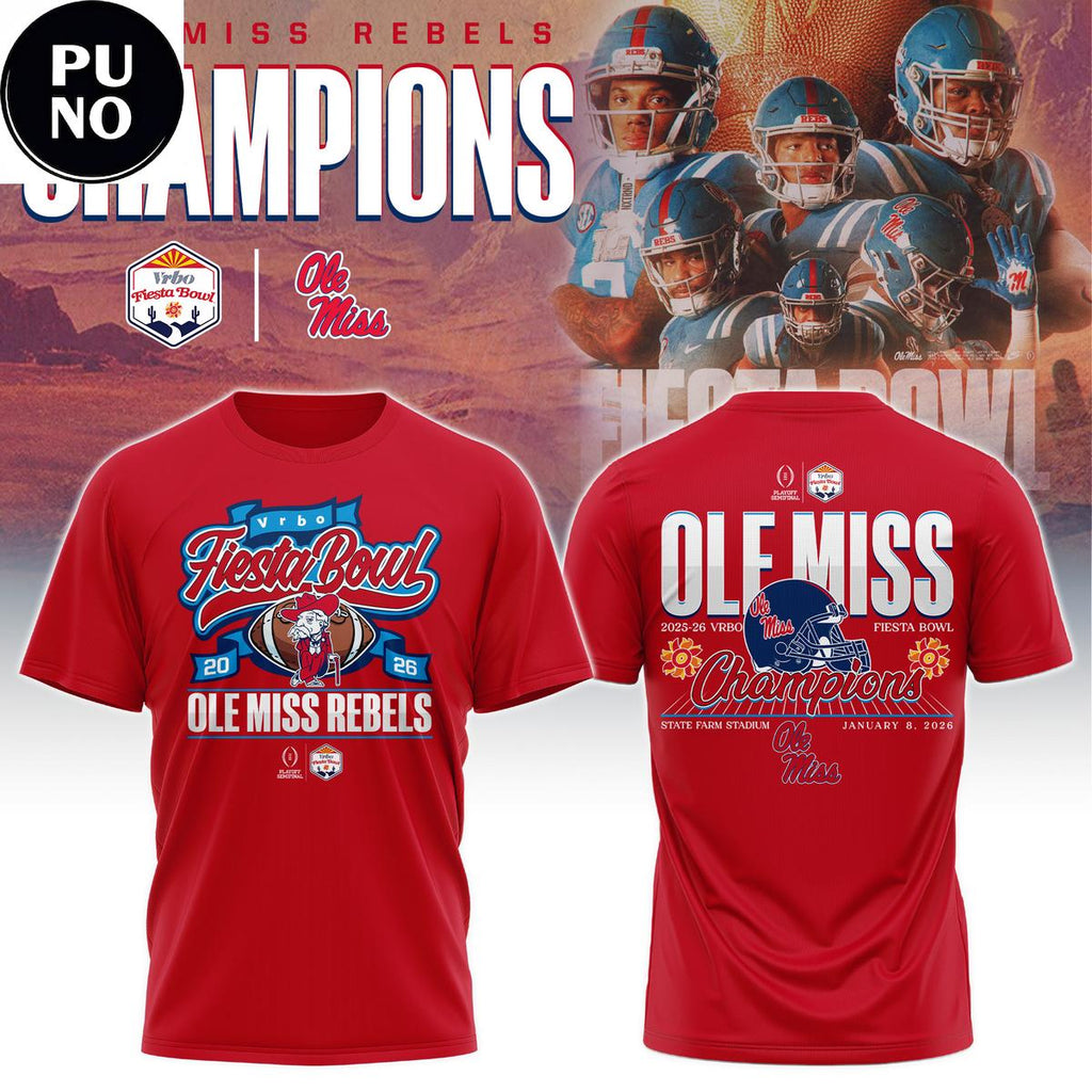 Ole Miss Rebels Vrbo Fiesta Bowl Champions 2026 Hoodie Shirt