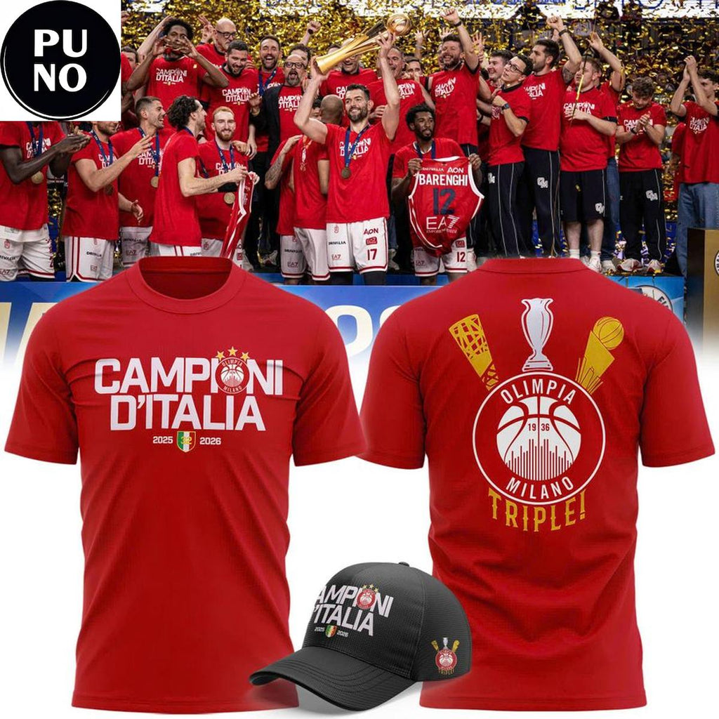 Olimpia Milano 2026 Campioni d’Italia T-Shirt
