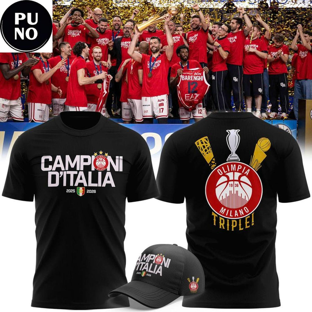 Olimpia Milano 2026 Campioni d’Italia T-Shirt