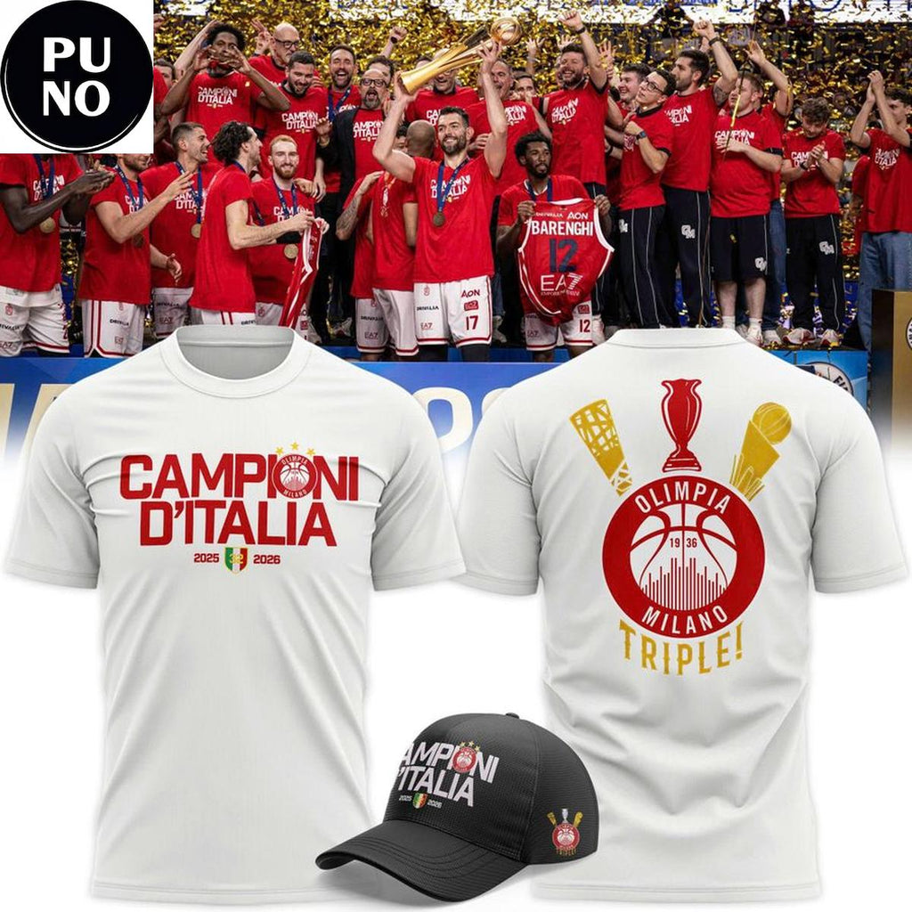 Olimpia Milano 2026 Campioni d’Italia T-Shirt