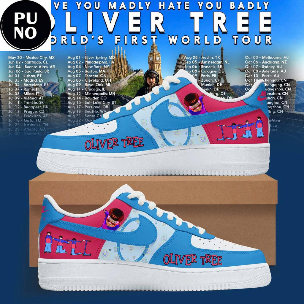 Oliver Tree World’s First World Tour 2026 Air Force 1 Shoes